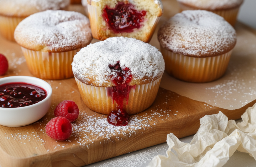 Raspberry Filled Donut Muffins | YumFoodUsa