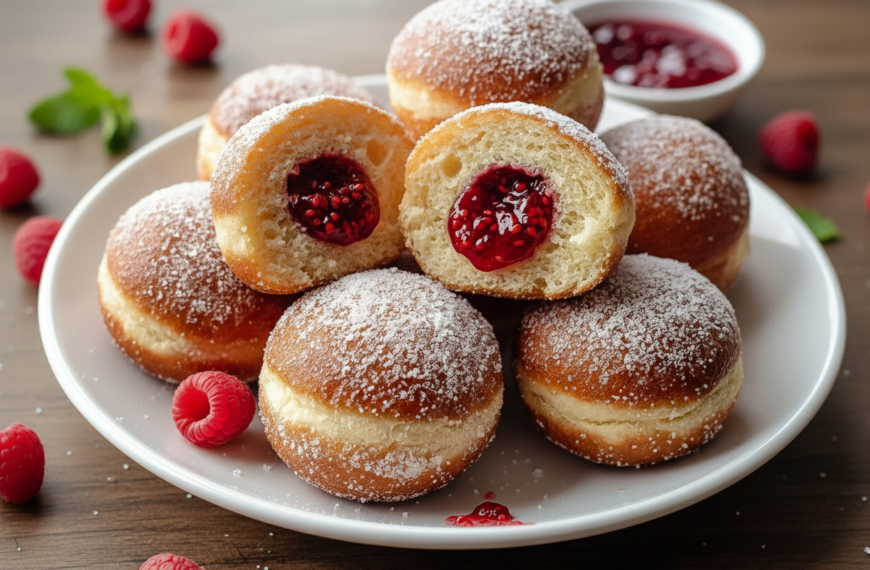 Raspberry Filled Donut Muffins