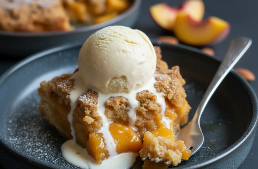 Peach Cobbler with Frozen Peaches