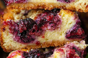Blueberry Swirl Cheesecake Bars