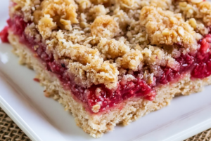 Raspberry Oat Crumble Bars